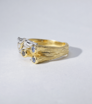 Seaweeded Sapphires Ring for Her