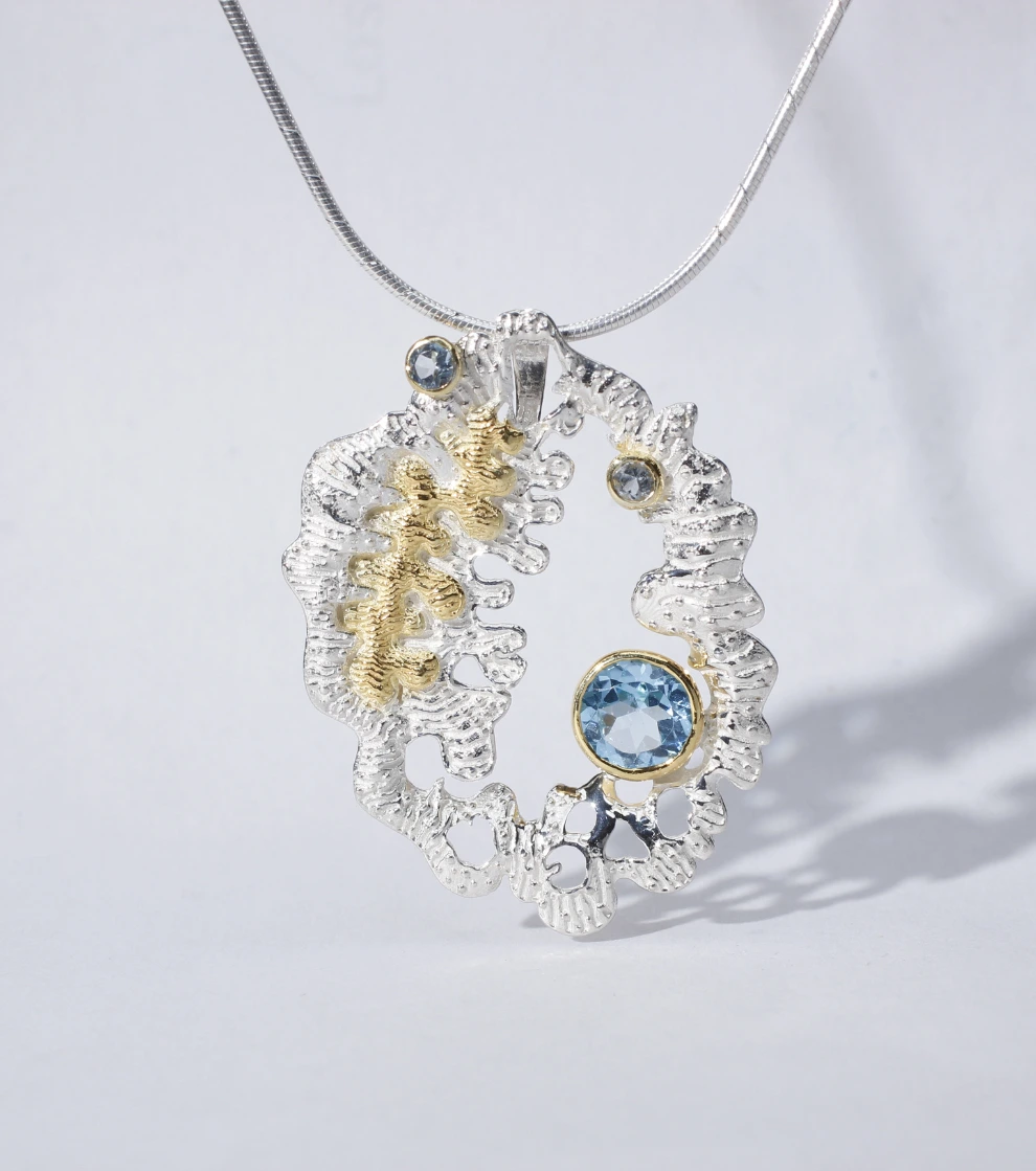 Maritime Refractura Pendant In Blue Topaz
