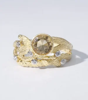 Flava Yellow Vine Ring in Citrine