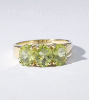 Peridot Trio Ring for Her