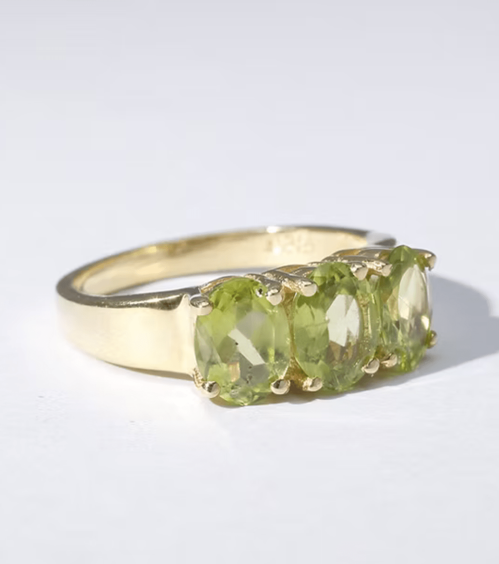Peridot Trio Ring for Her