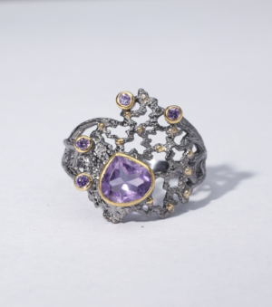 Effusive Starbirth Ring in Amethyst