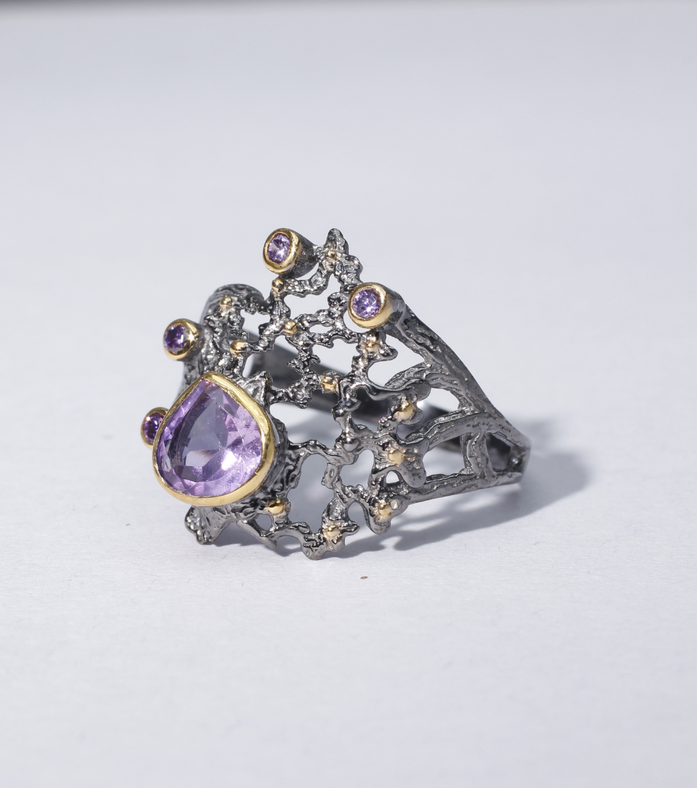 Effusive Starbirth Ring in Amethyst