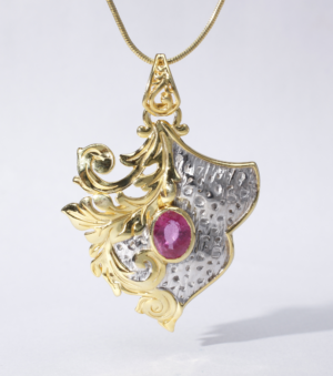 Equanimity Guardian Pendant in Ruby